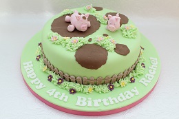 pigs in mud birthday cake